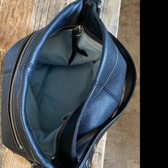 Coach black pebble leather shoulder bag - Picture 6 of 9